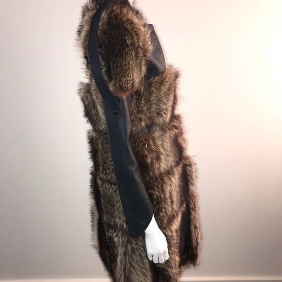 LEATHER AND FUR COAT SIZE SMALL - Picture 3 of 4